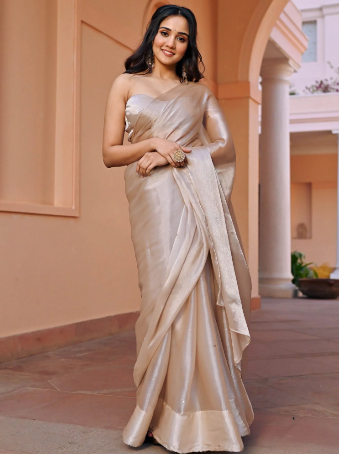Nude Beige Saree